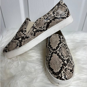 Report Womens Snake Print Shoe  slip-On Platform Sneaker Ronnie Embossed Size 9